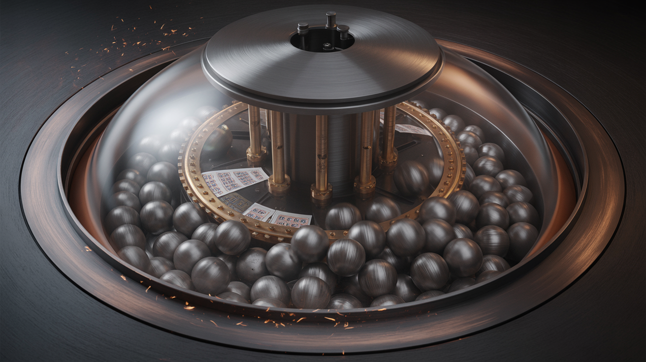 Mechanical lottery draw chamber background